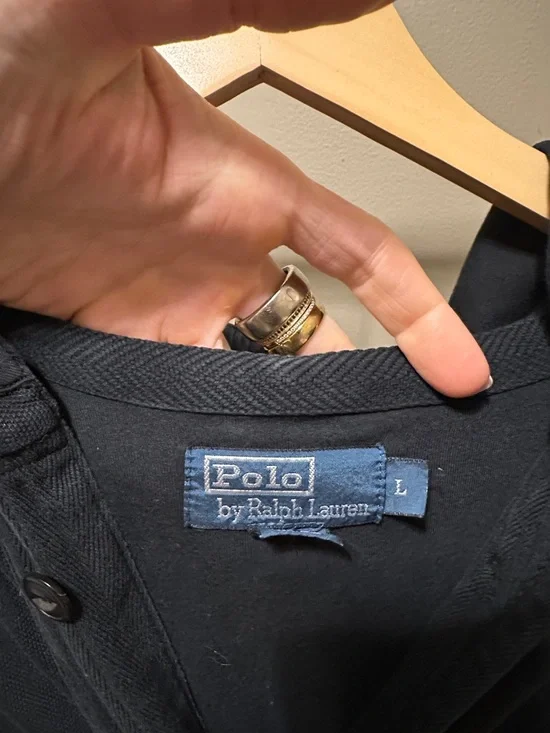 Polo by Ralph Lauren Black Hooded Lightweight Shirt Jacket - Picture 3 of 8